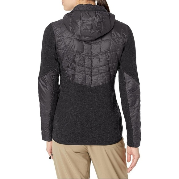 Outdoor Research Women's Cyprus Hooded Jacket Zip Up Hybrid Wool Outdoor Black L - Picture 2 of 15